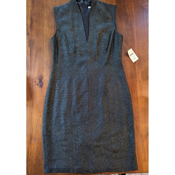 Coldwater Creek Dresses & Skirts - NEW Coldwater Creek Flute Neck Sheath Dress Size P10 Petite Black Old Money